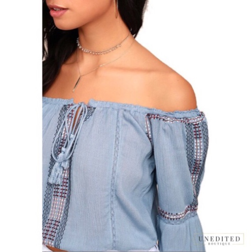 Tie Bohemian Blouse - Lush - Picture 4 of 6